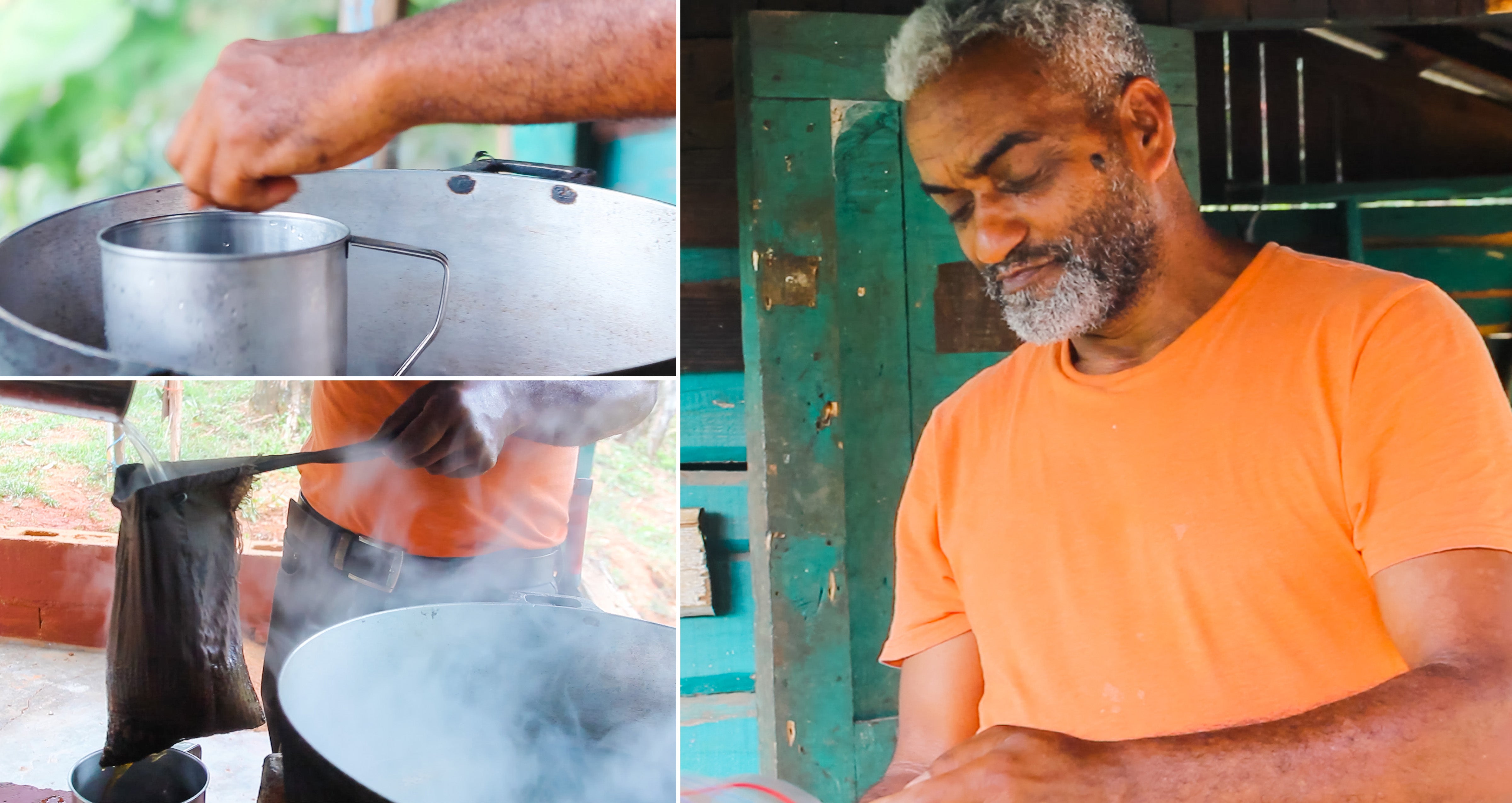 TRADITIONAL COFFEE BREWING in Jarabacoa, Dominican Republic